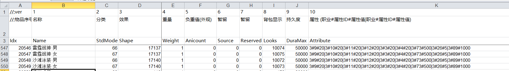 equip表