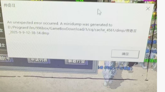 闪退出现这个提示